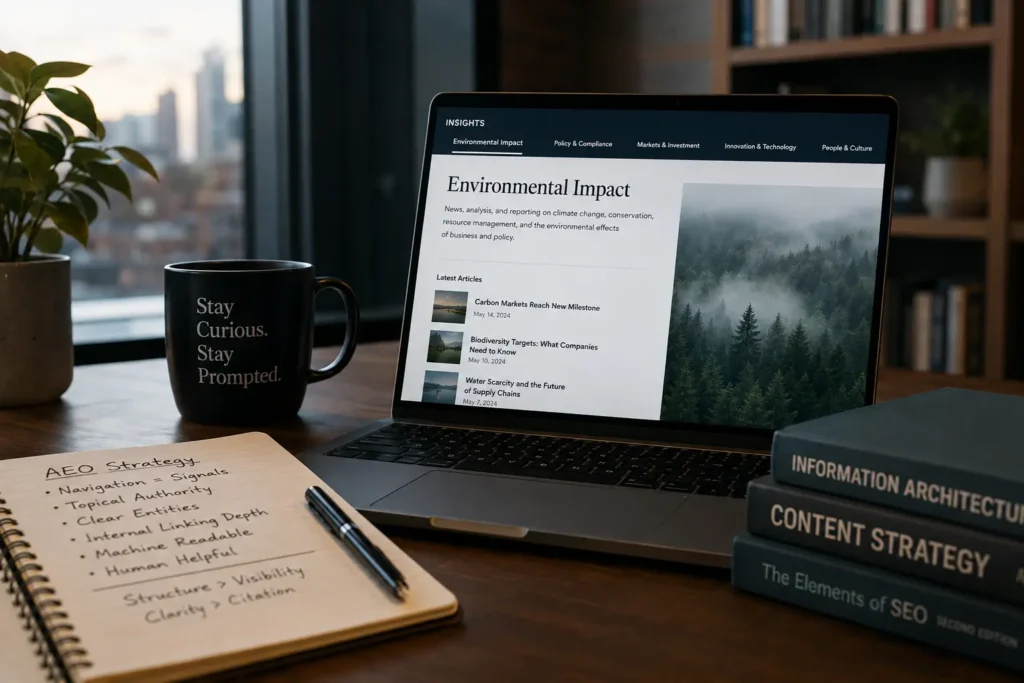 Your Navigation Is an AEO Strategy. Most Publishers Just Don't Know It Yet.